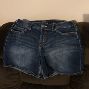 Silver Jean Shorts